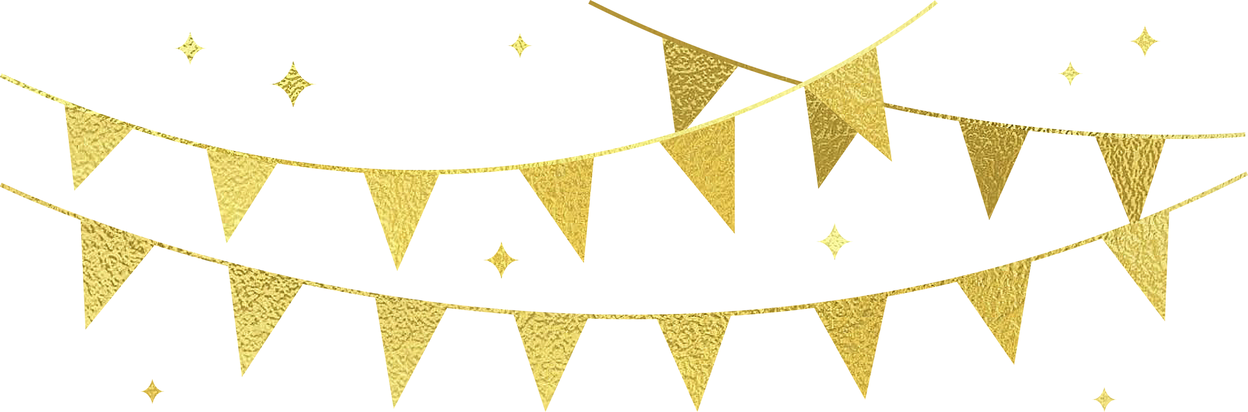Elegant Gold New Year's Eve Bunting